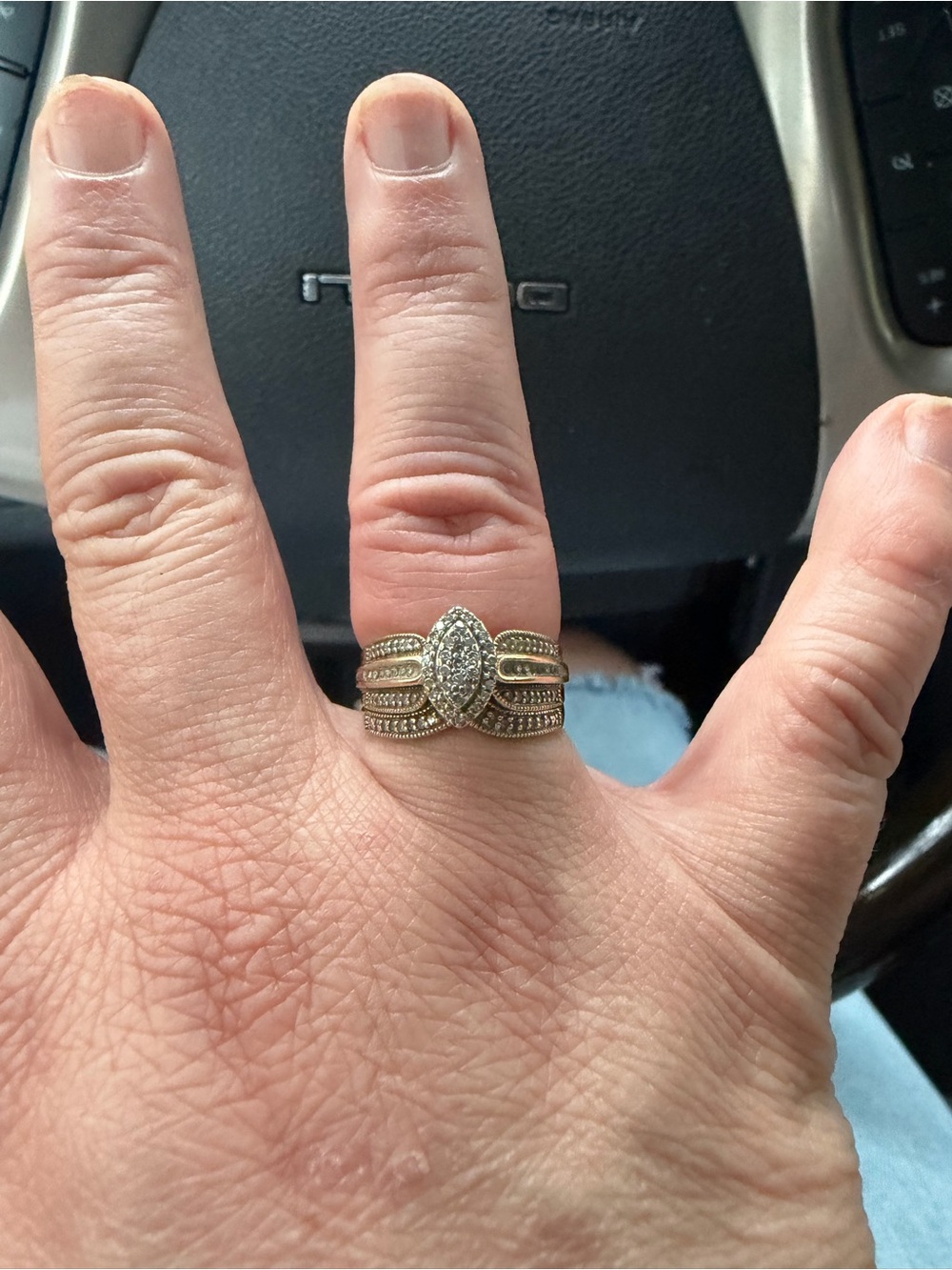 10k gold real diamonds size 7